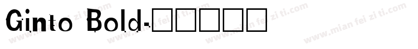 Ginto Bold字体转换
